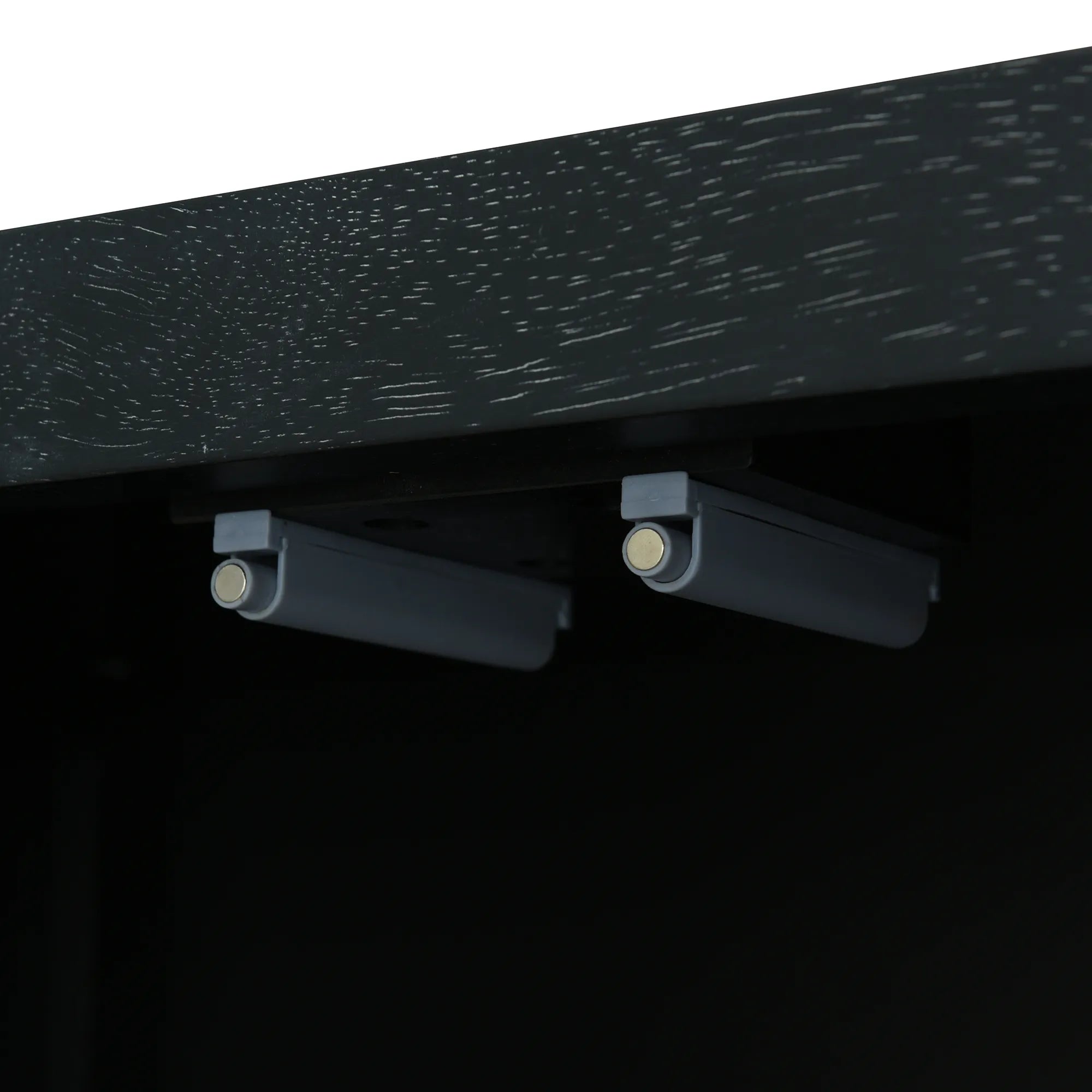 Bohemian Rattan Buffet Storage Cabinet with Adjustable Shelves