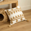 Boho Tassels Throw Pillow Cover