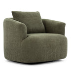 Bouclé 360° Swivel Barrel Chair, Compressed