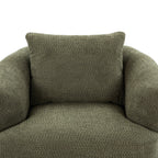 Bouclé 360° Swivel Barrel Chair, Compressed