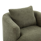 Bouclé 360° Swivel Barrel Chair, Compressed