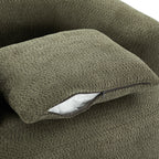 Bouclé 360° Swivel Barrel Chair, Compressed