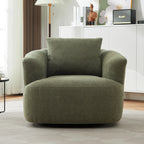 Bouclé 360° Swivel Barrel Chair, Compressed