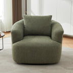 Bouclé 360° Swivel Barrel Chair, Compressed