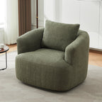 Bouclé 360° Swivel Barrel Chair, Compressed