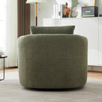 Bouclé 360° Swivel Barrel Chair, Compressed