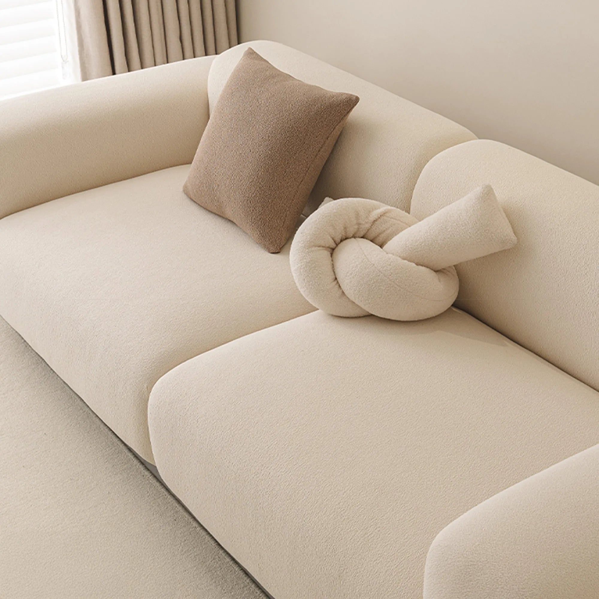 Boucle Stretch Sofa Cover, Anti-Scratch Pet Protector