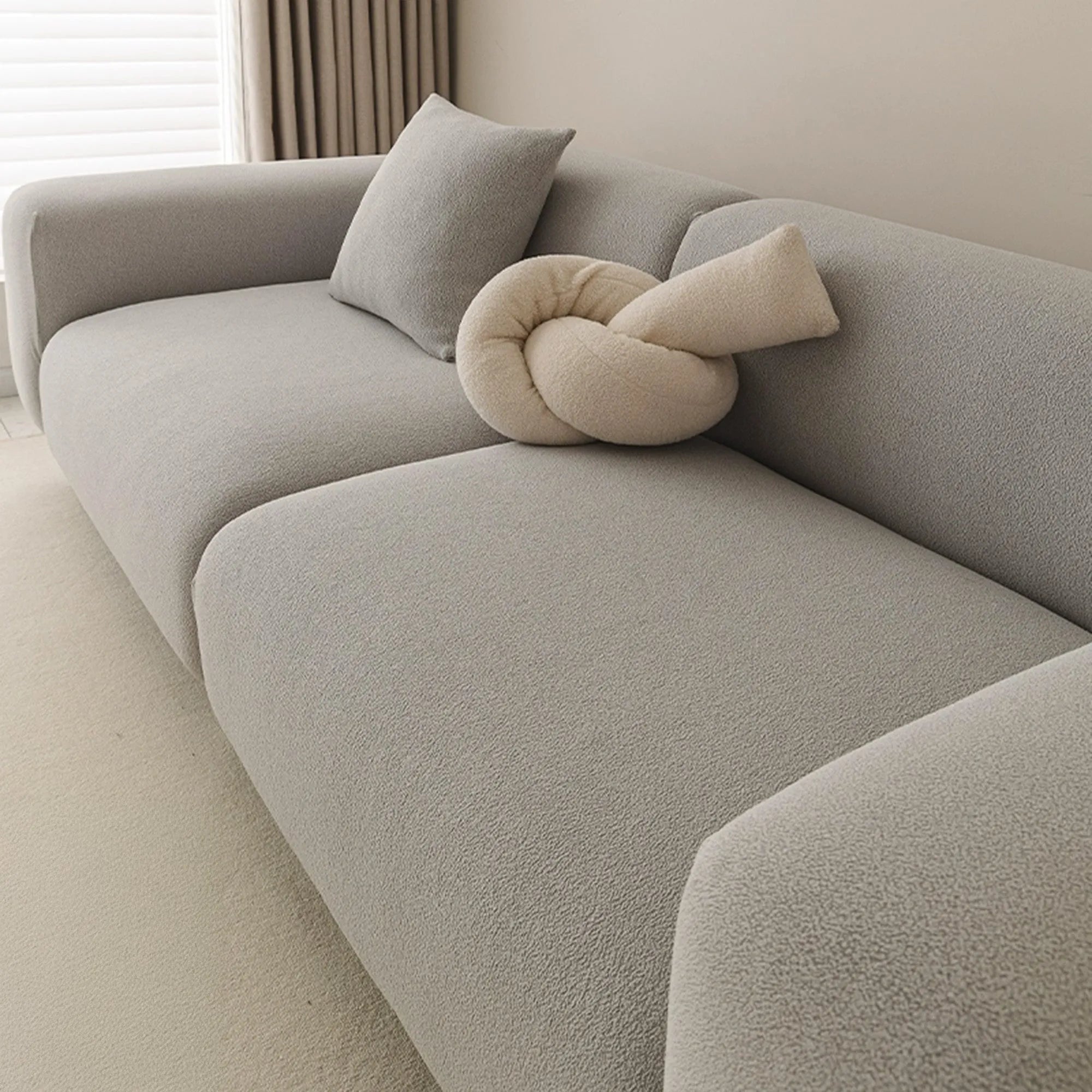 Boucle Stretch Sofa Cover, Anti-Scratch Pet Protector