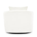 Bouclé 360° Swivel Barrel Chair, Compressed