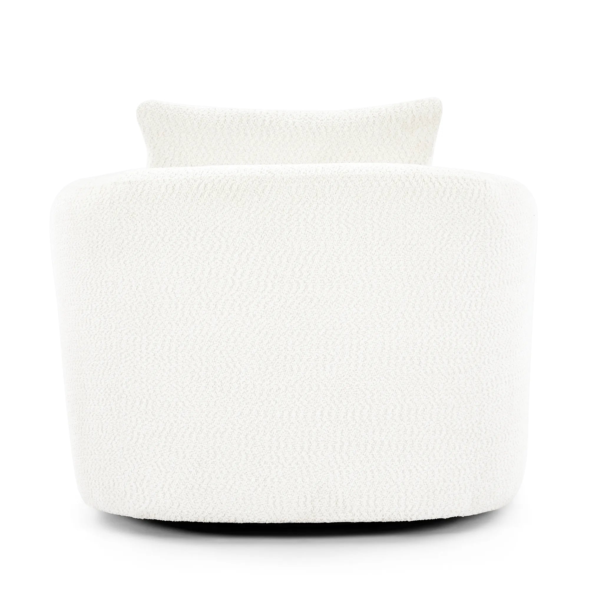 Bouclé 360° Swivel Barrel Chair, Compressed