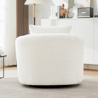 Bouclé 360° Swivel Barrel Chair, Compressed