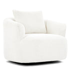 Bouclé 360° Swivel Barrel Chair, Compressed