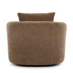 Bouclé 360° Swivel Barrel Chair, Compressed