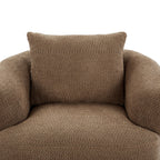 Bouclé 360° Swivel Barrel Chair, Compressed