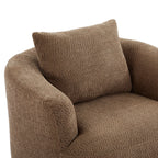 Bouclé 360° Swivel Barrel Chair, Compressed