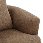 Bouclé 360° Swivel Barrel Chair, Compressed