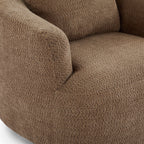 Bouclé 360° Swivel Barrel Chair, Compressed