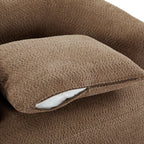 Bouclé 360° Swivel Barrel Chair, Compressed