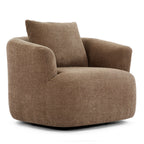 Bouclé 360° Swivel Barrel Chair, Compressed