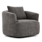 Bouclé 360° Swivel Barrel Chair, Compressed