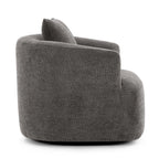 Bouclé 360° Swivel Barrel Chair, Compressed