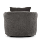 Bouclé 360° Swivel Barrel Chair, Compressed