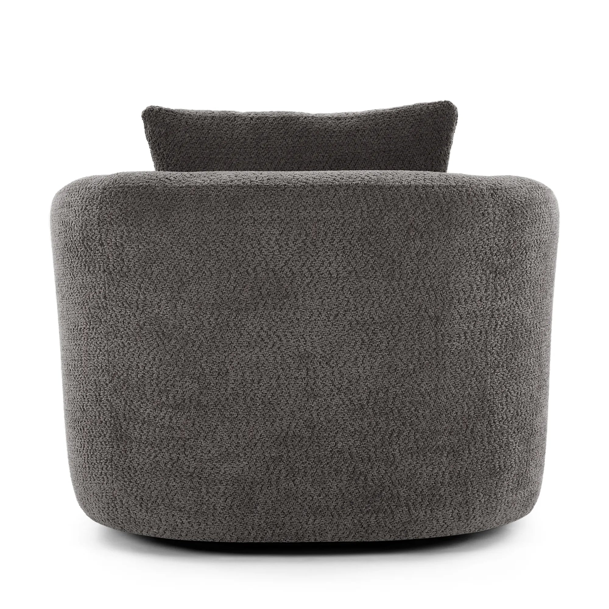 Bouclé 360° Swivel Barrel Chair, Compressed
