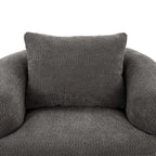 Bouclé 360° Swivel Barrel Chair, Compressed