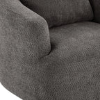 Bouclé 360° Swivel Barrel Chair, Compressed
