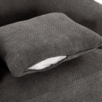 Bouclé 360° Swivel Barrel Chair, Compressed