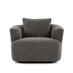 Bouclé 360° Swivel Barrel Chair, Compressed