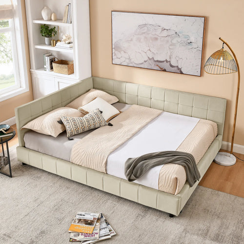 Celeste – Queen Velvet Tufted Bed Frame