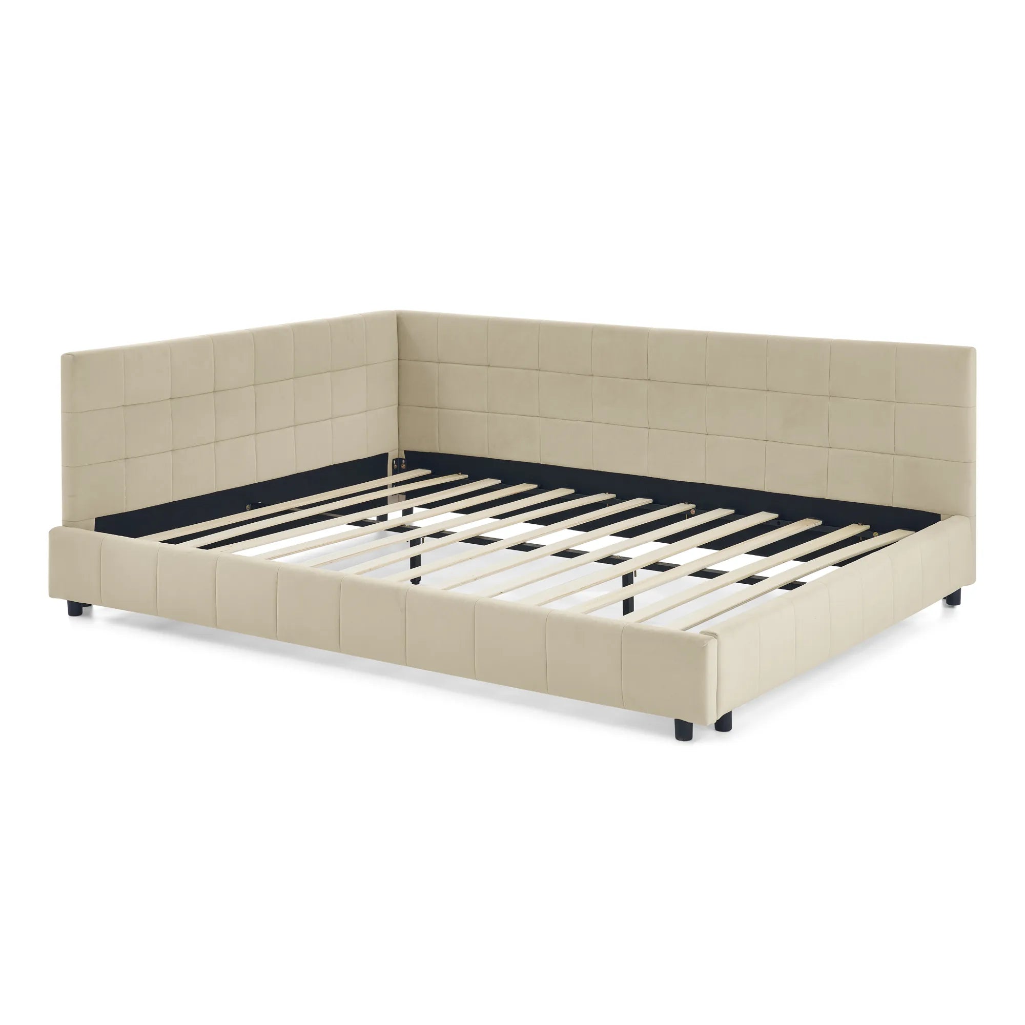 Celeste – Queen Velvet Tufted Bed Frame