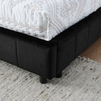 Celeste – Queen Velvet Tufted Bed Frame