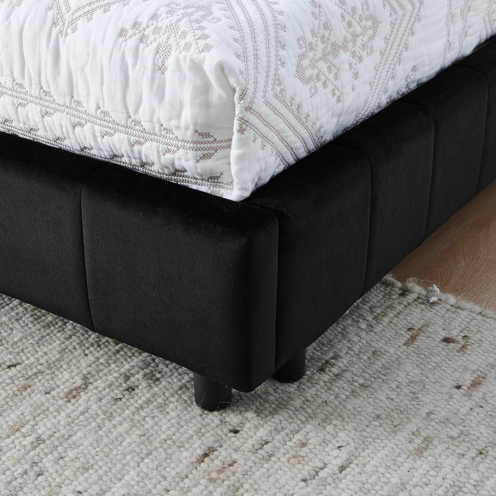 Celeste – Queen Velvet Tufted Bed Frame
