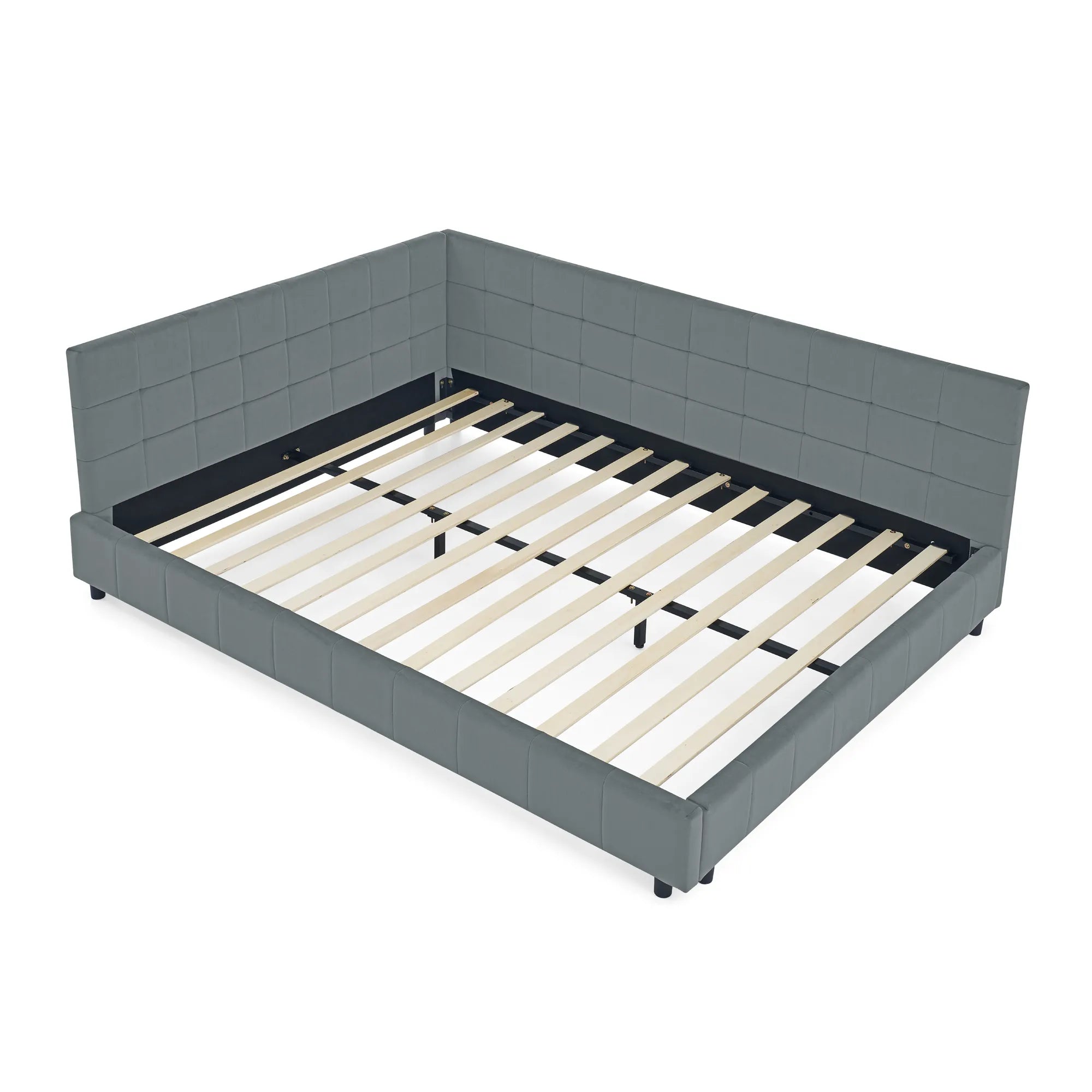 Celeste – Queen Velvet Tufted Bed Frame
