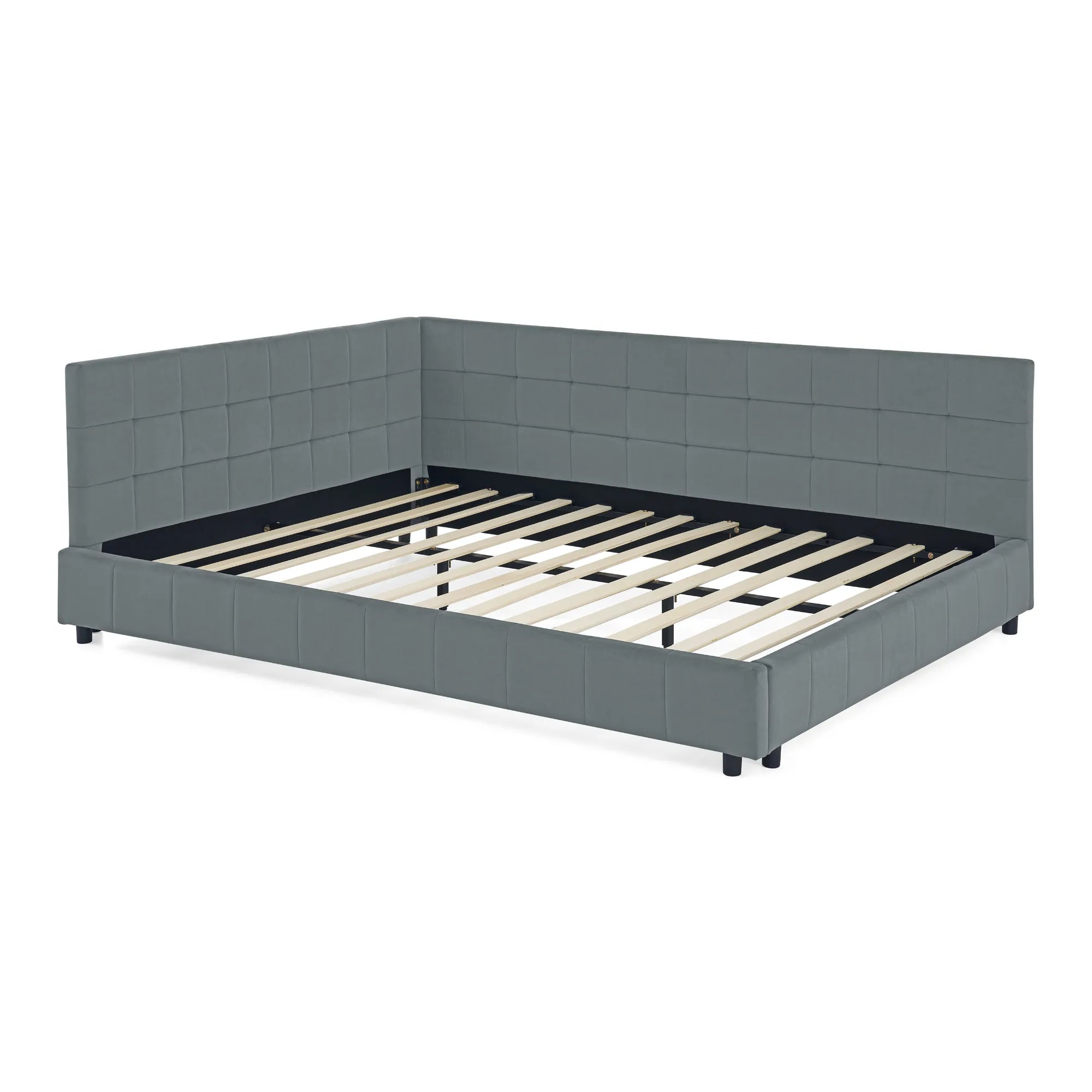 Celeste – Queen Velvet Tufted Bed Frame