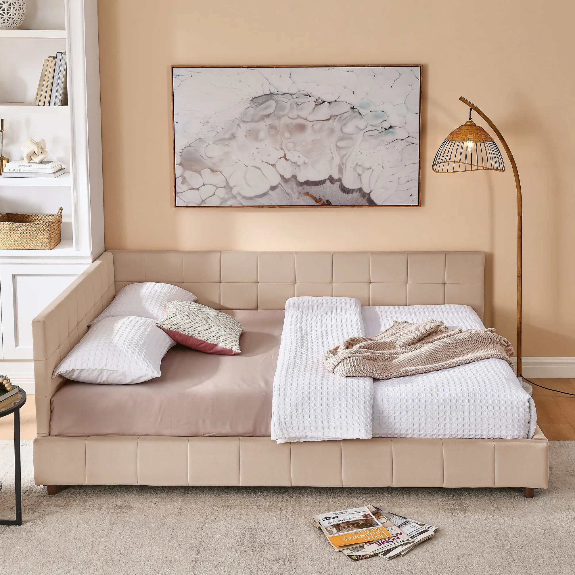 Celeste – Queen Velvet Tufted Bed Frame