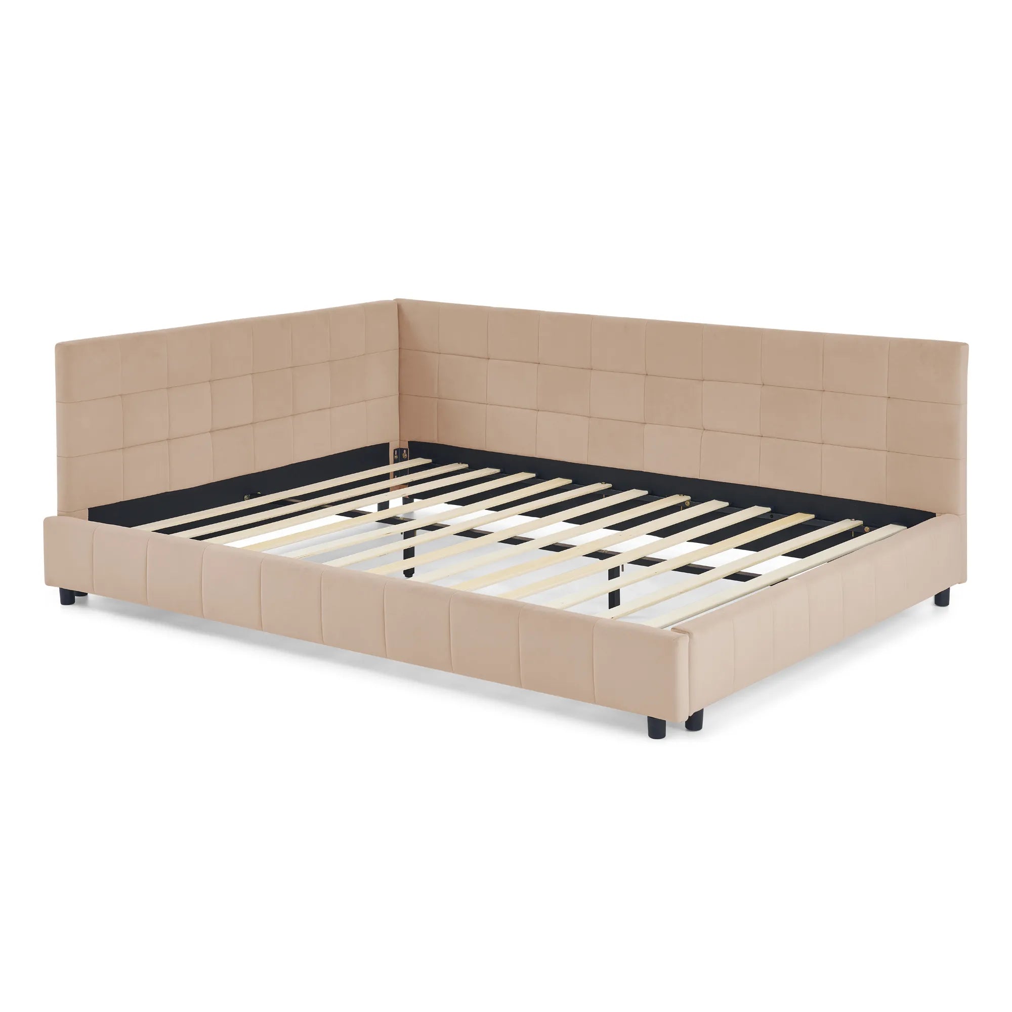 Celeste – Queen Velvet Tufted Bed Frame