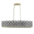 39" Champagne Gold Oval Crystal Modern Chandelier Light