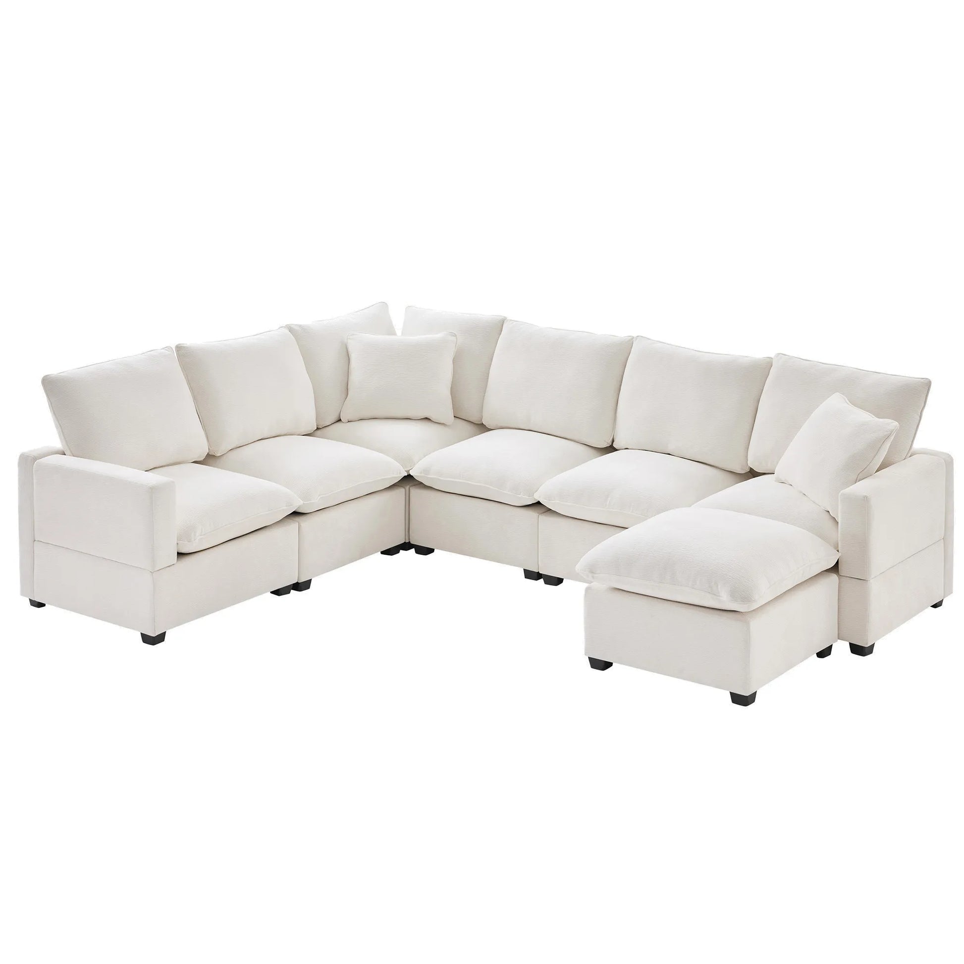 Chenille Modern Modular Sectional Sofa