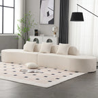 Cloud Comfort Modern Minimalist Curved Sofa with Terrycloth Fabric