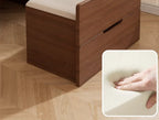 Compact Makeup Vanity Set with Flip Top Mirror & Glass Desktop