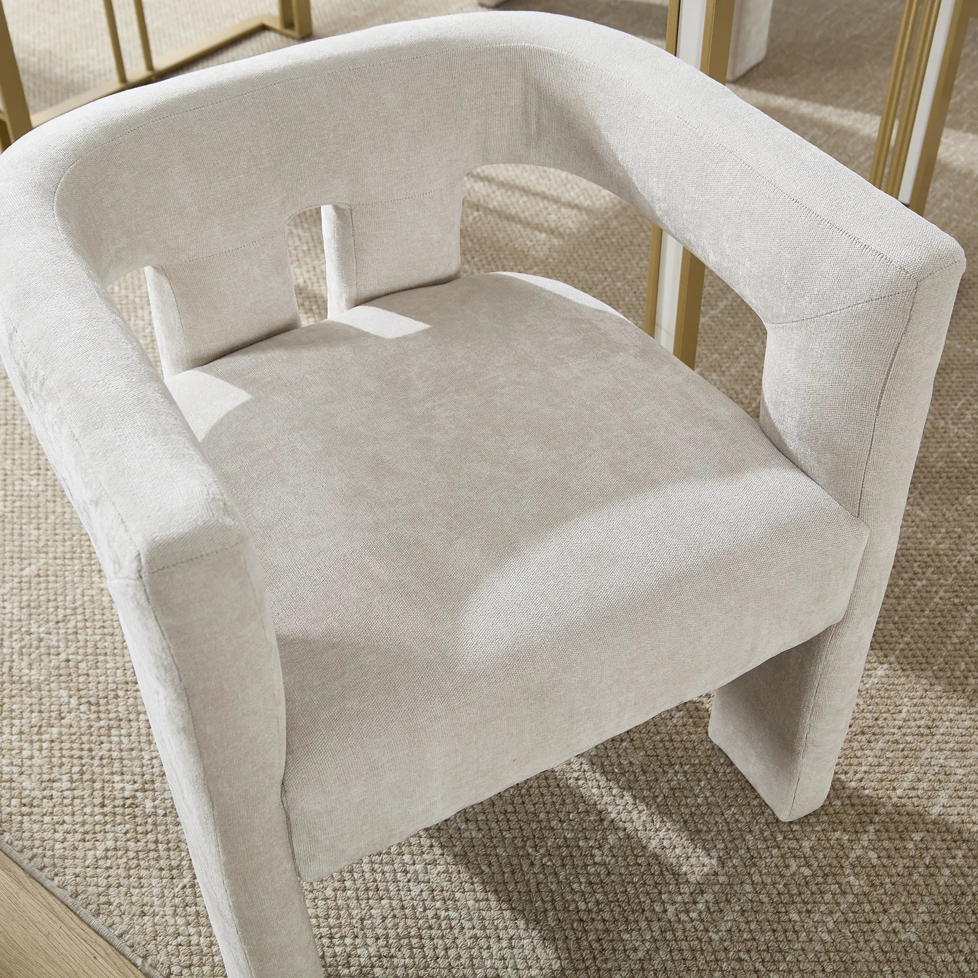 Contemporary Fabric Barrel Accent Chair Set of 2