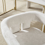 Contemporary Fabric Barrel Accent Chair Set of 2