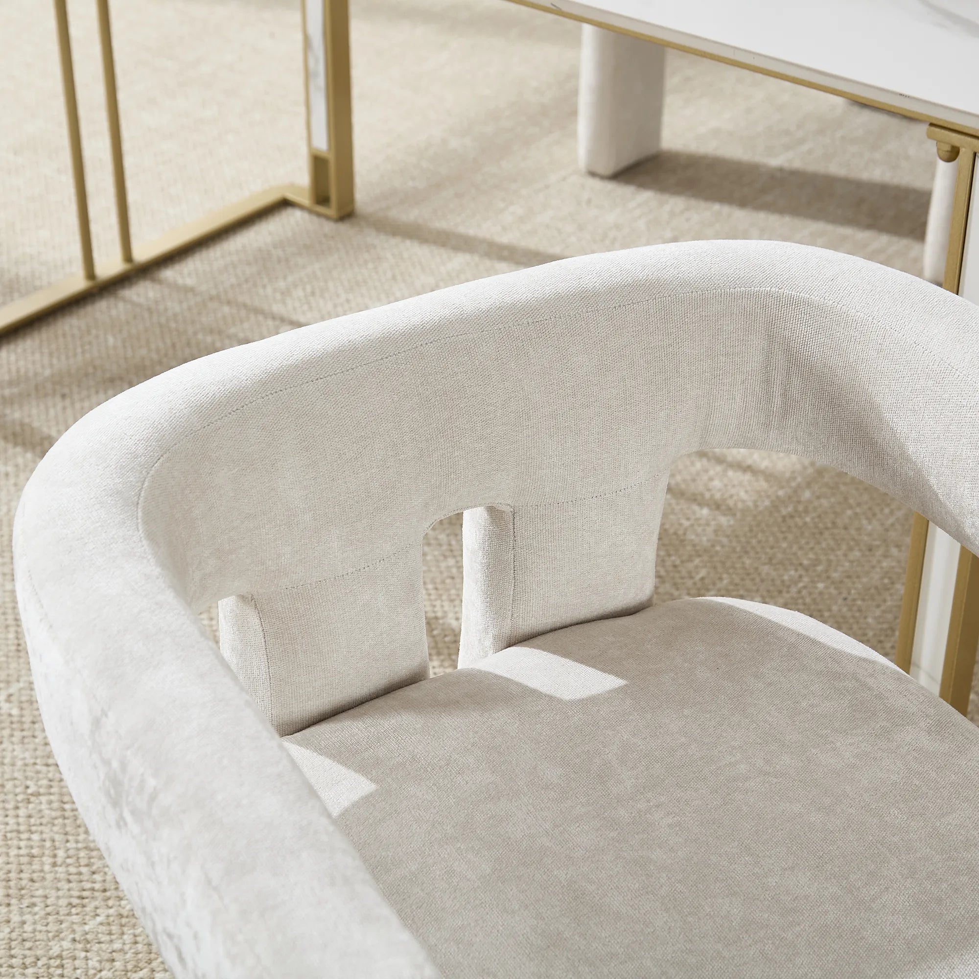 Contemporary Fabric Barrel Accent Chair Set of 2