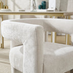 Contemporary Fabric Barrel Accent Chair Set of 2
