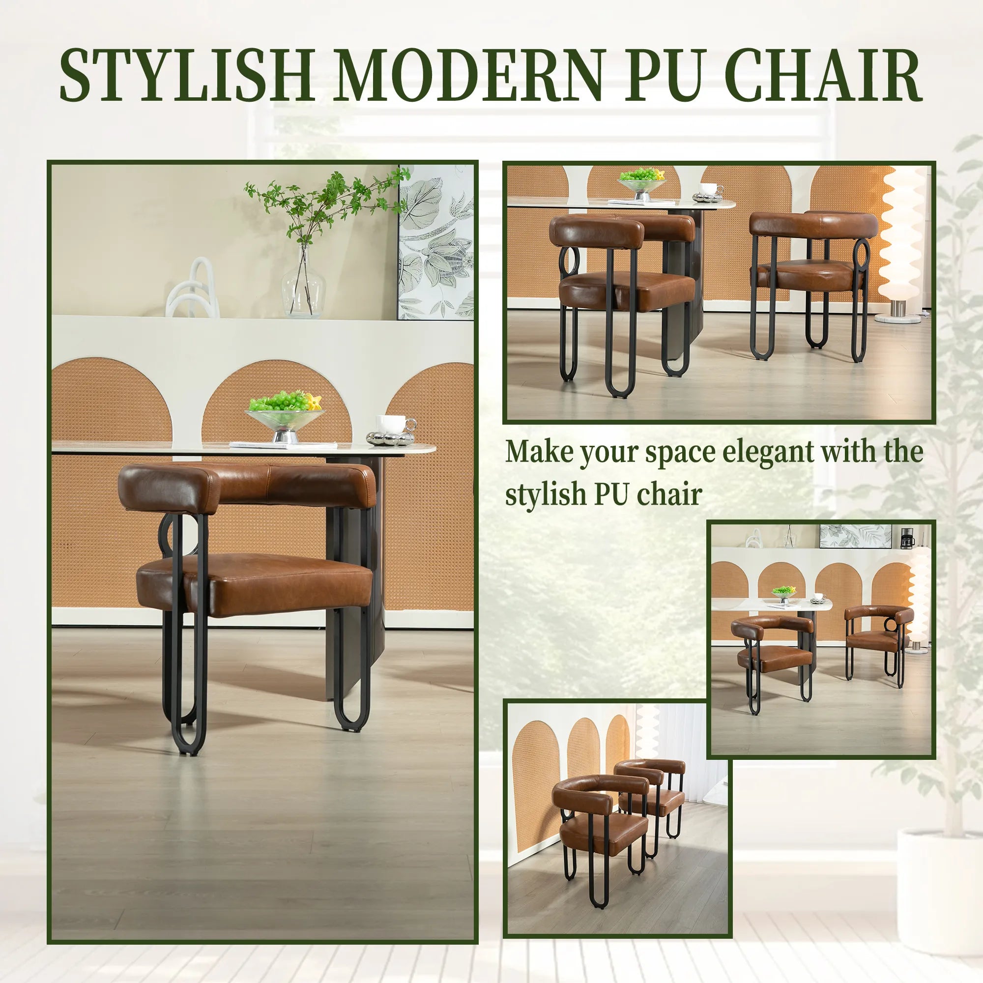Contemporary PU Leather Upholstered Chair
