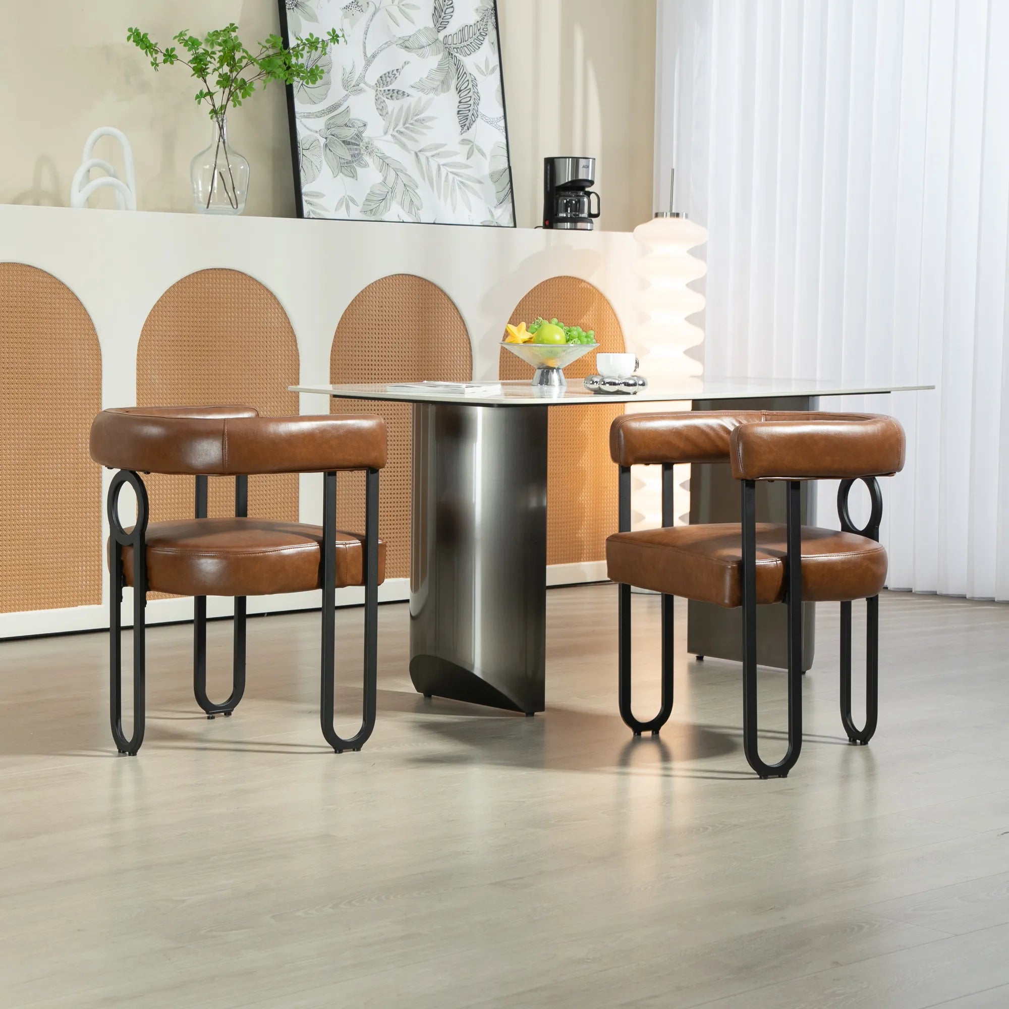 Contemporary PU Leather Upholstered Chair