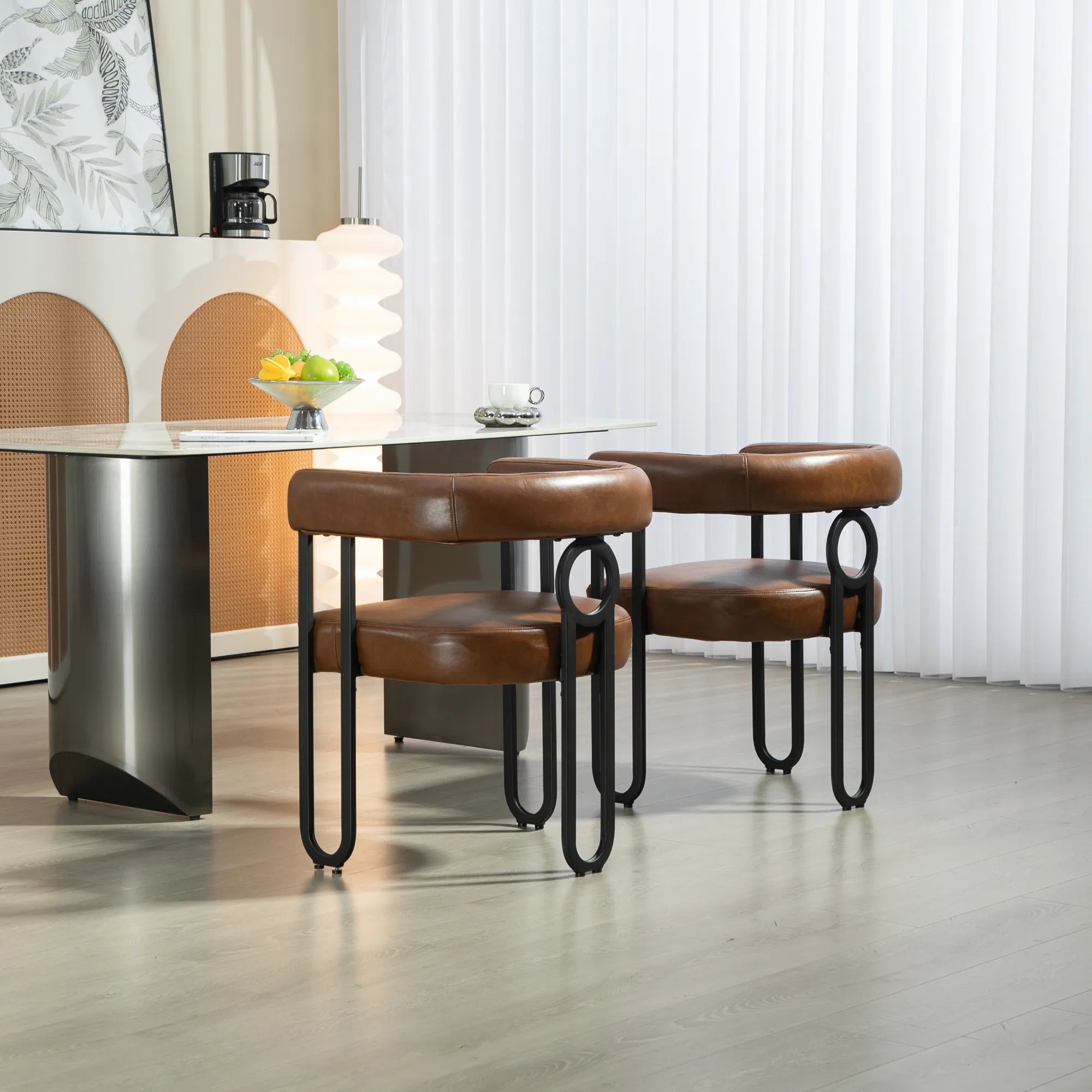 Contemporary PU Leather Upholstered Chair